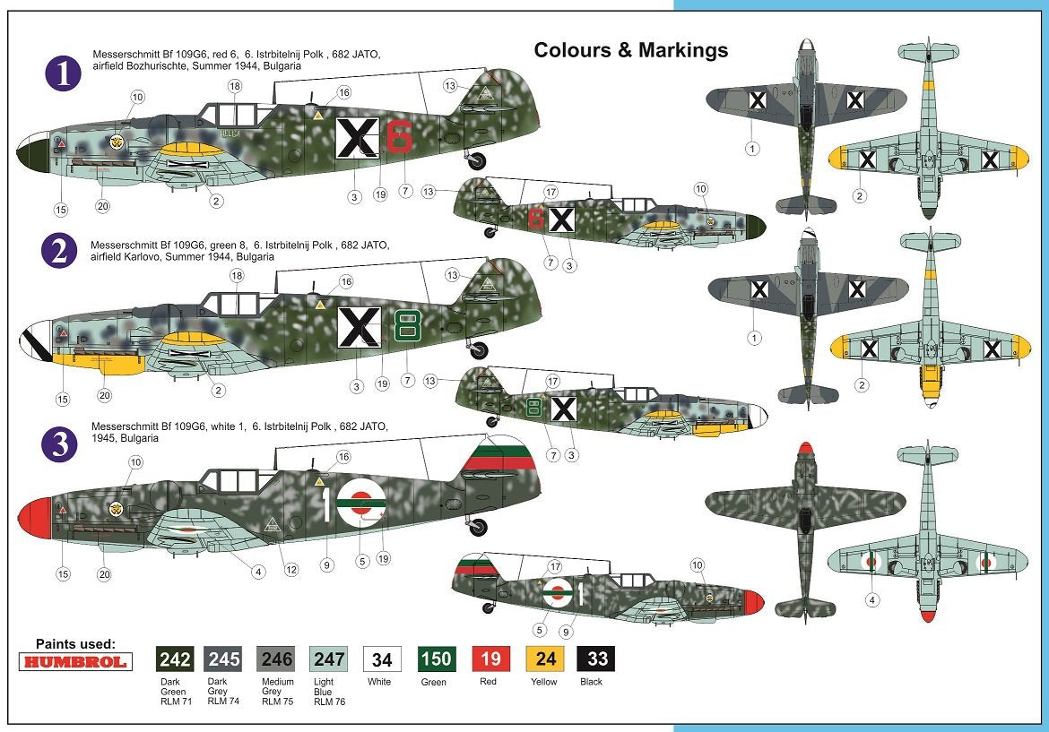 AZ Model AZ7632 Bf 109G-6 Bulgarian Air Force 1/72 – imagen 2