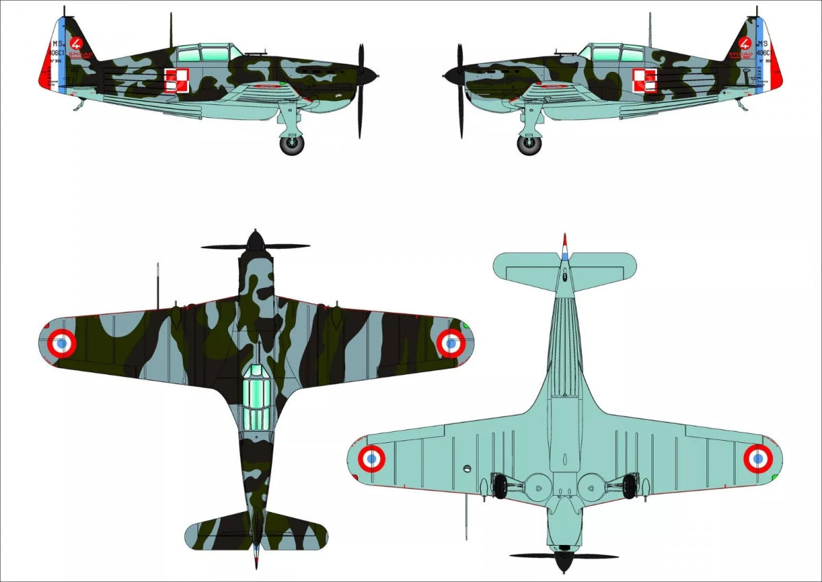 Dora Wings 48031 Morane-Saulnier MS.406C.1 - Bataille de France 1/48 – image 9