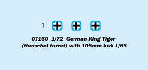 Trumpeter 07160 German King Tiger (Henschel turret) with 105mm kwk L/65 1/72 – Bild 3