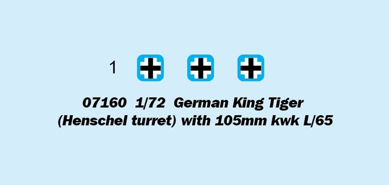 Trumpeter 07160 German King Tiger (Henschel turret) with 105mm kwk L/65 1/72 – Bild 3