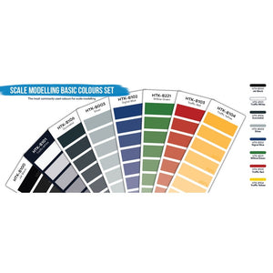 Hataka HTK-BS100 Scale Modelling Basic Colours set (8x17ml) – Bild 3
