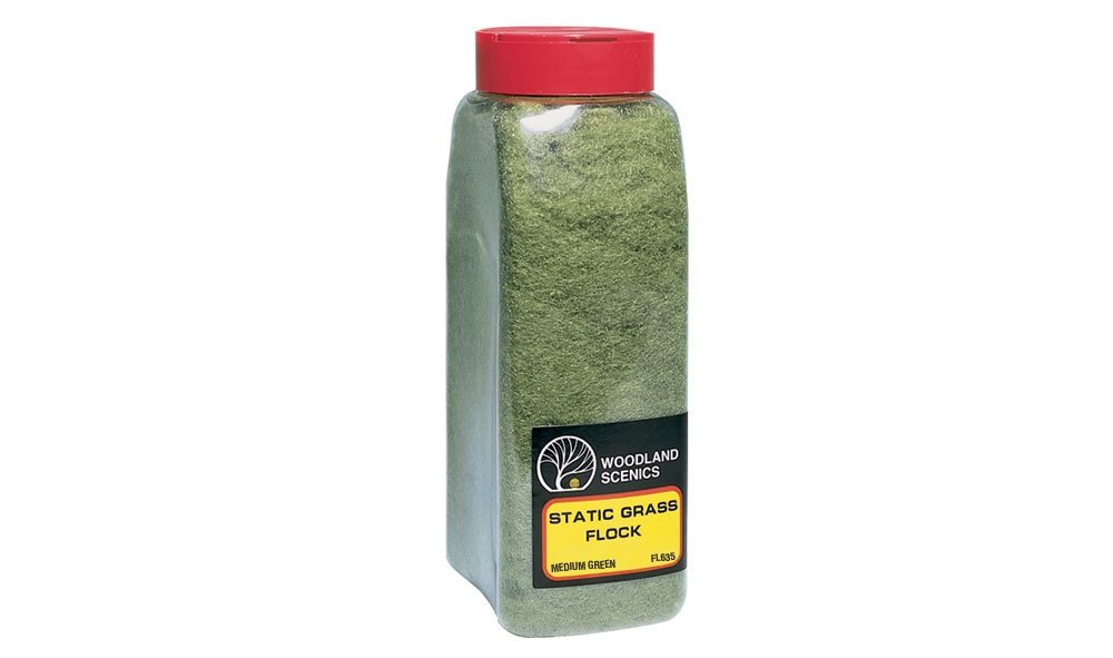 Woodland Scenics WFL635 Flock Medium Green 0,95L – immagine 2