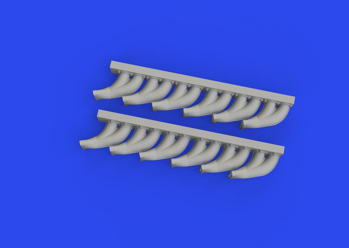 Eduard 648958 P-39 exhaust stacks fishtail PRINT EDUARD 1/48 – immagine 3