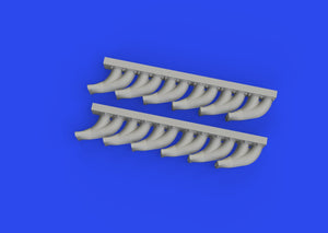 Eduard 648958 P-39 exhaust stacks fishtail PRINT EDUARD 1/48 – immagine 3