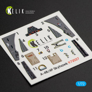 KELIK K72027 A-4(B,P) « SKYHAWK » DÉCALCOMANIES 3D INTÉRIEURES POUR KIT AIRFIX 1/72