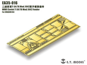 E.T. Model EA35-016 WWII Soviet T-34/76 Mod.1942 Fender For DRAGON Kit 1/35 – zdjęcie 3