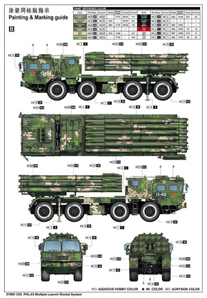 Trumpeter 01069 PHL-03 Multiple Launch Rocket System 1/35 – imagen 2