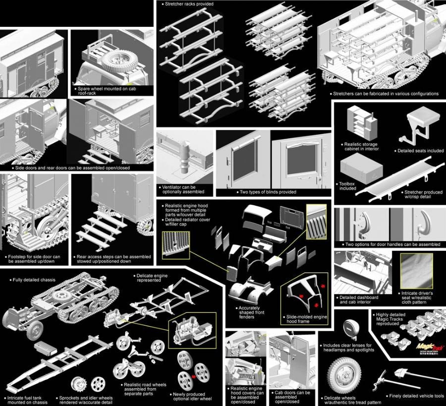 Dragon 6766 Sd.Kfz.3 Ambulance Maultier (1/35) – image 6