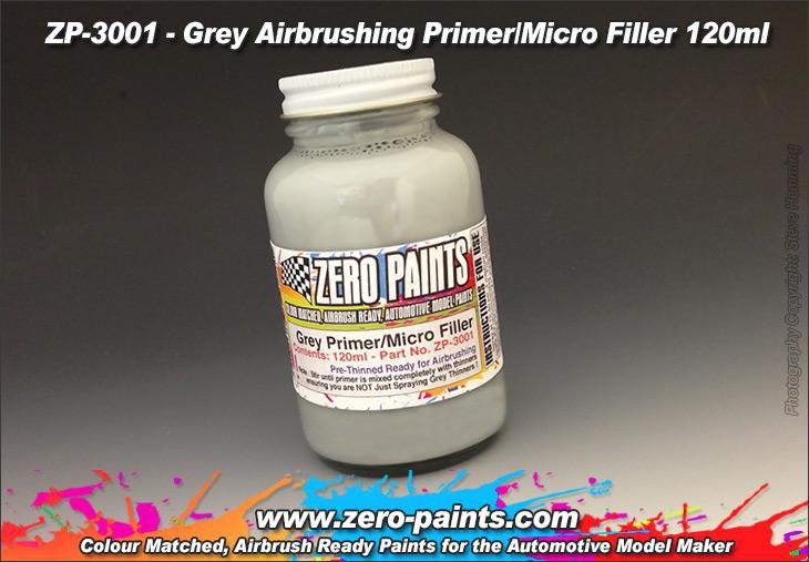 Zero Paints ZP-3001 Gray Filler Primer 120ml for Airbrushing