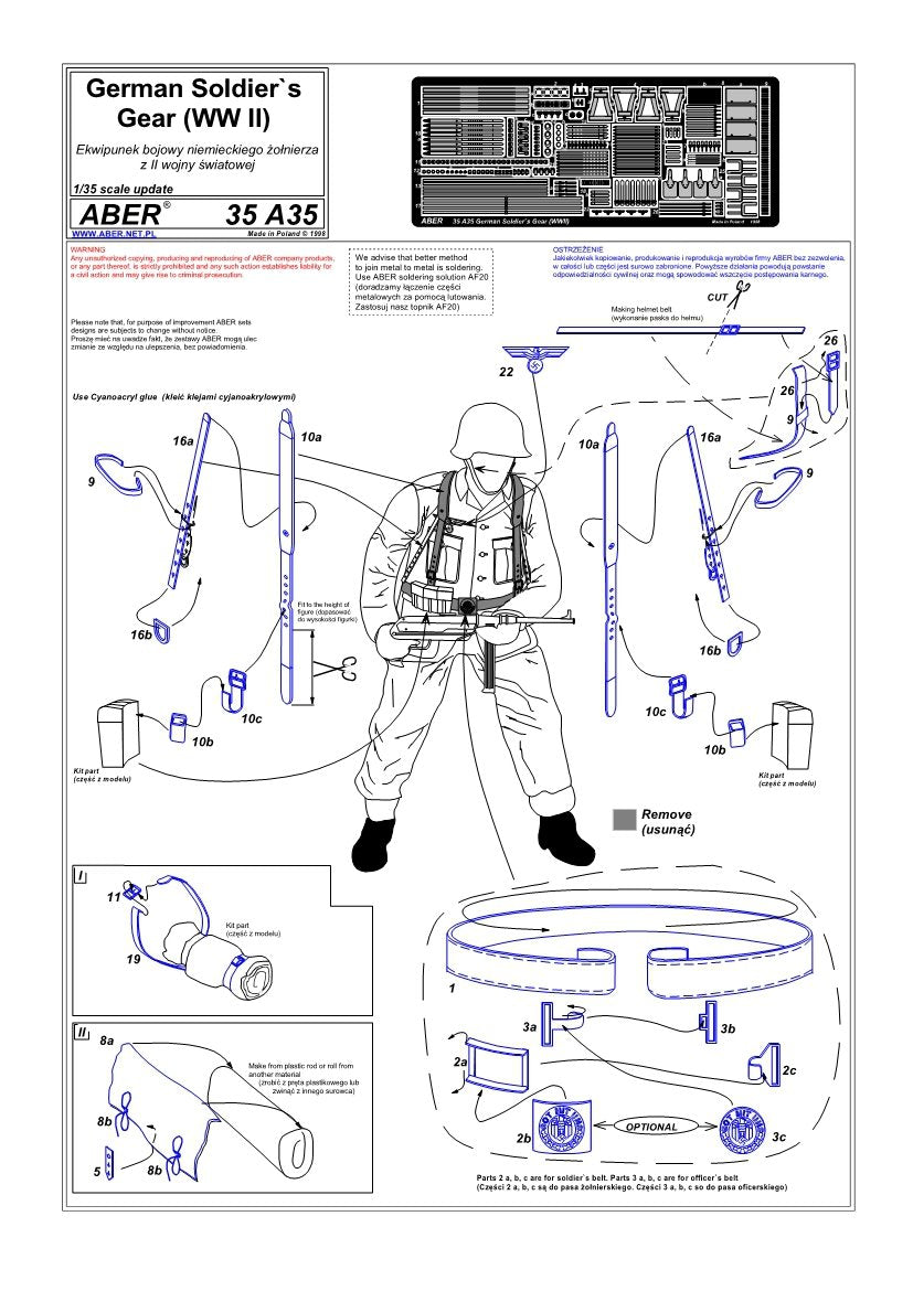 Aber 35A035 Ekwipunek niemieckiego żołnierza z II wojny światowej 1/35 – immagine 4
