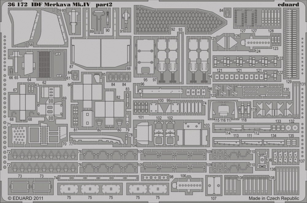 Eduard 36172 Tsahal Merkava Mk. IV 1/35 Patron de passe-temps – image 2
