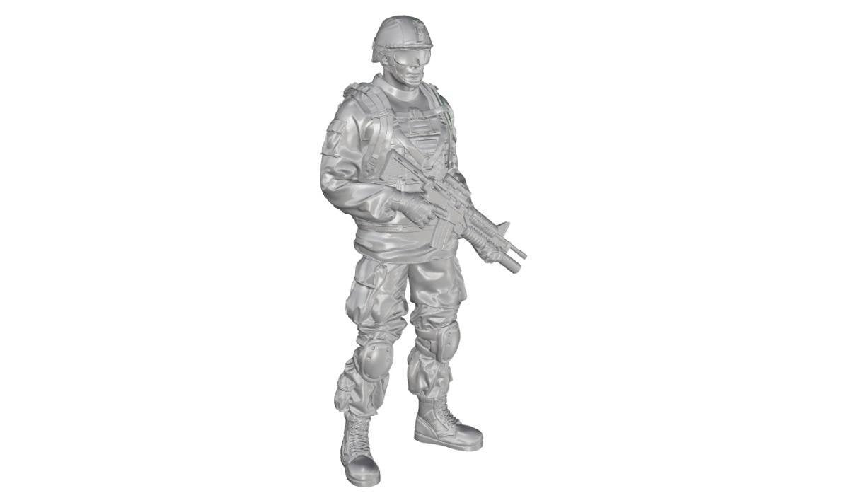 Commandant CMK F48333 (debout), escouade d&amp;#39;infanterie de l&amp;#39;armée américaine, 2e division, 1/48