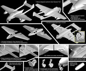 Cyber Hobby 5112 Sea Vampire F.20 1/72 – immagine 2