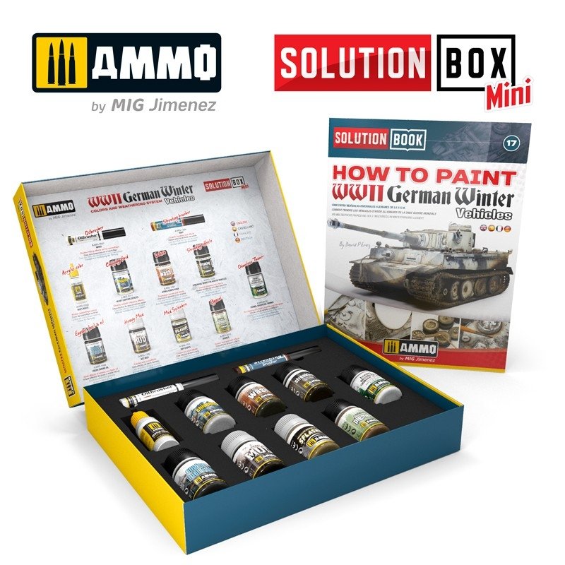 AMMO of Mig Jimenez 7901 Solution Box MINI - How to paint WWII German winter vehicles – imagen 2