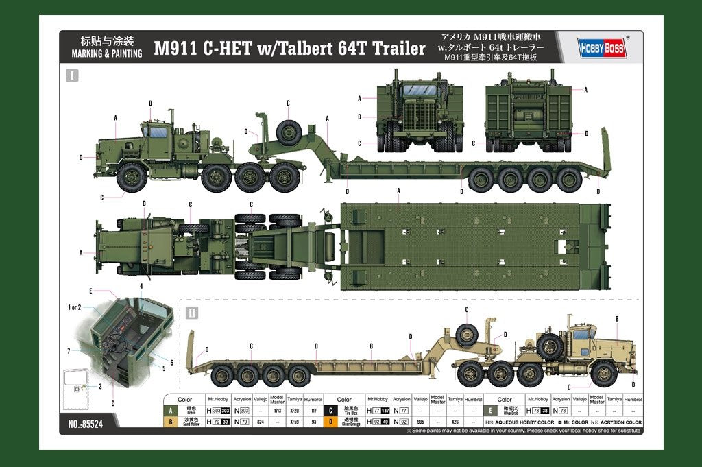 Hobby Boss 85524 M911 C-HET w/ Talbert 64T Trailer 1/35 – Bild 5