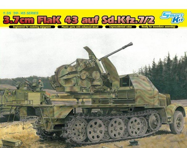 Dragon 6553 3.7cm FlaK 43 auf Sd.Kfz.7/2 1/35