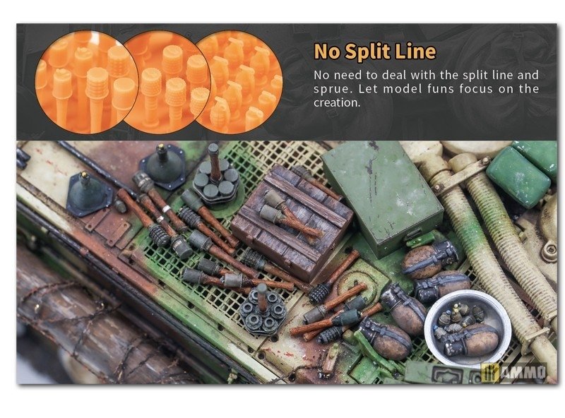 Liang 0420 3D-Print German Grenade WWII x 46 1/35 – imagen 4