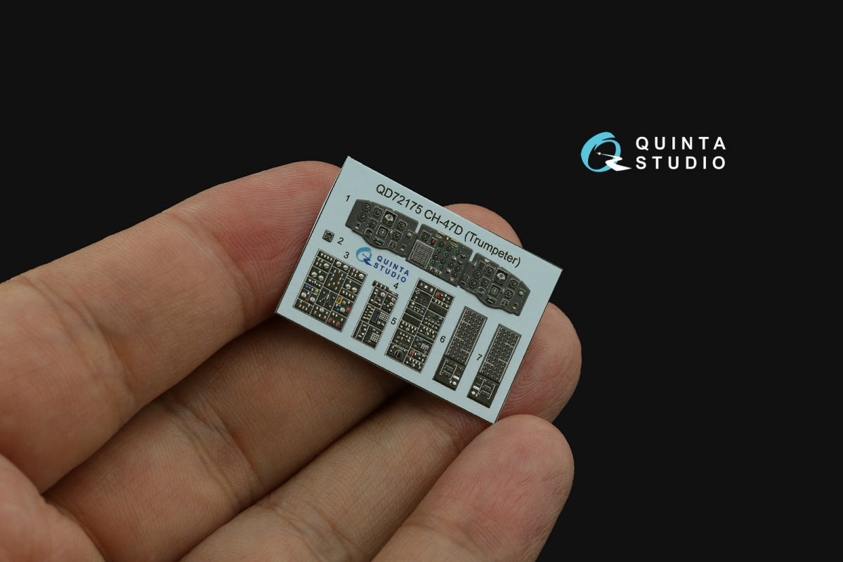 Quinta Studio QD72175 CH-47D 3D-Printed coloured Interior on decal paper (Trumpeter) 1/72 – zdjęcie 3