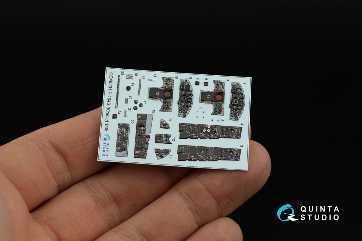 Quinta Studio QD48201 F-104S 3D-Printed &amp;amp; coloured Interior on decal paper (Kinetic) 1/48 – immagine 6