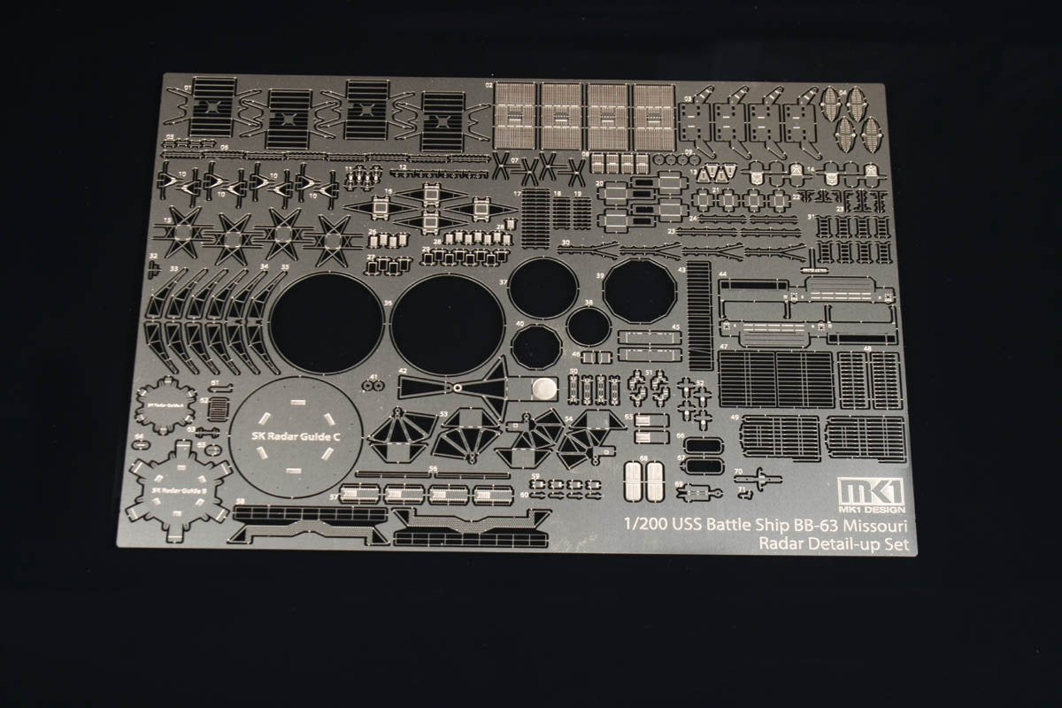 MK1 Design MS-20006 USS MISSOURI RADAR DETAIL-UP SET 1/200 – immagine 4