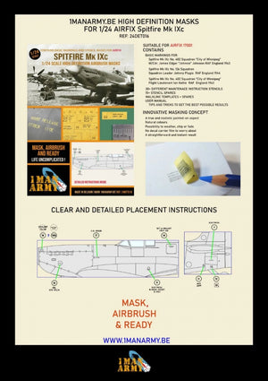 1 Man Army 24DET016 Supermarine Spitfire Mk IXc Airfix 1/24 – immagine 2