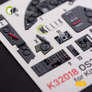 KELIK K32018 OS2U Kingfisher - Interior 3D Decal for Kitty Hawk/Zimi models kit 1/32 – zdjęcie 6
