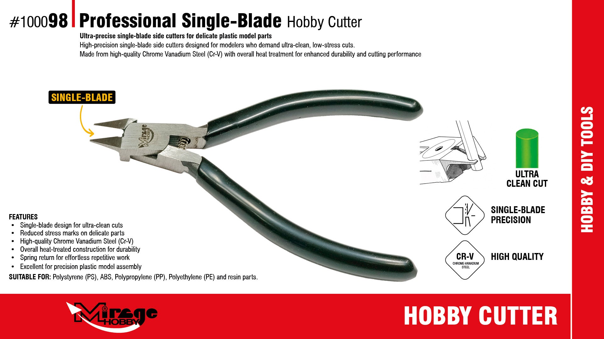 Mirage 100098 Professional Single-Blade Hobby Cutter – immagine 2