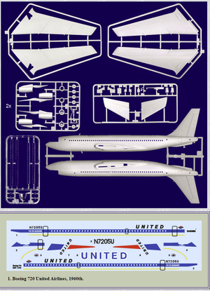 Roden 320 BOEING 720 UNITED 1/144 – zdjęcie 2