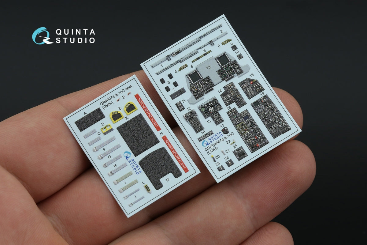 Quinta Studio QD48474 A-10C 3D-Printed coloured Interior on decal paper (GWH) 1/48 – Bild 5