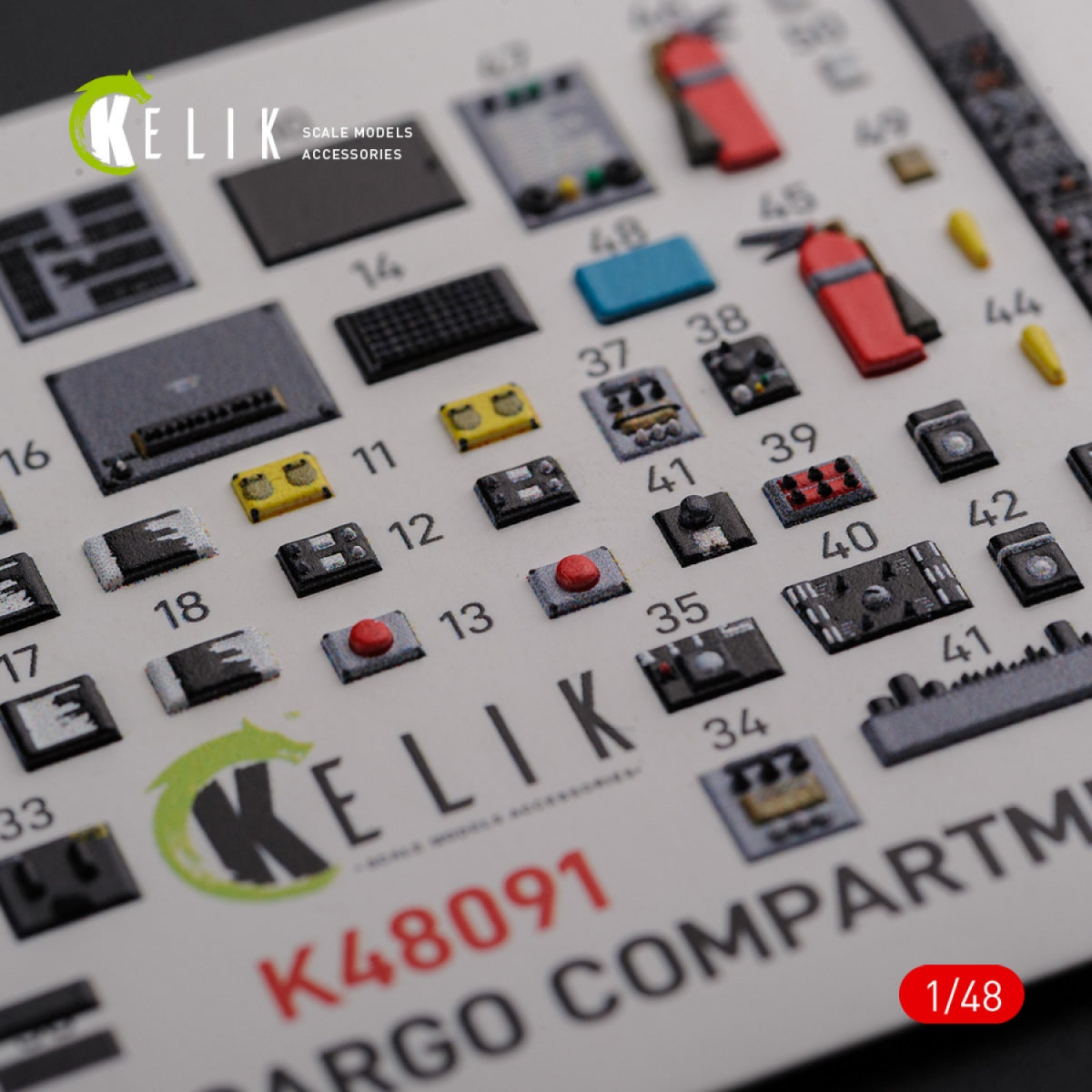 Décalcomanies 3D pour l&amp;#39;intérieur du compartiment cargo du CH-46E (KELIK K48091) pour la maquette Academy au 1/48 – image 6