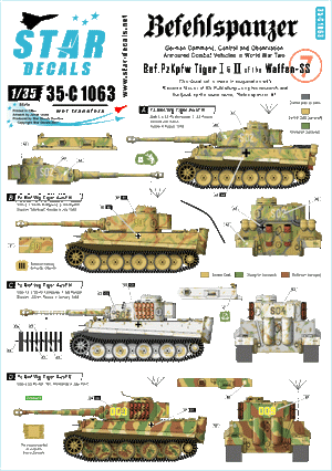 Star Decals 35-C1063 Befehlspanzer #7 1/35