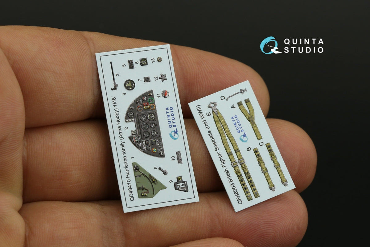 Quinta Studio QD48410 Hurricane family 3D-Printed &amp;amp; coloured Interior on decal paper (Arma Hobby) 1/48 – Bild 11