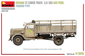 Miniart 35449 GERMAN 3T CARGO TRUCK 3,6-36S MID PROD. PMQ600-TYPE 1/35 – Bild 10