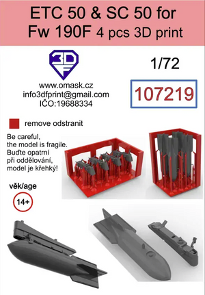 Omask 107219 ETC50 + SC50 for Fw190F (4 pcs) 1/72 – zdjęcie 2