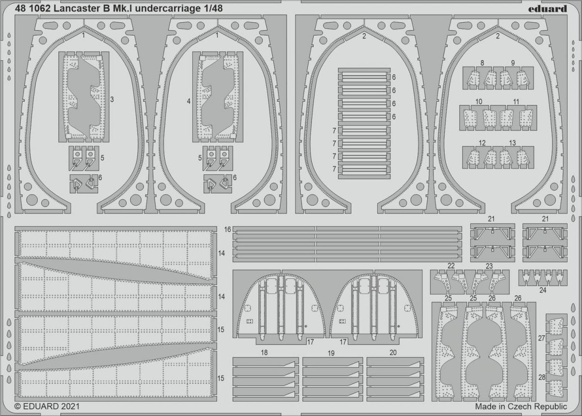 Eduard 481062 Lancaster B Mk.I undercarriage HKM 1/48