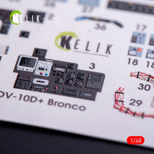 KELIK K48011 OV-10D+ BRONCO INTERIOR 3D DECALS FOR ICM KIT 1/48 – immagine 4