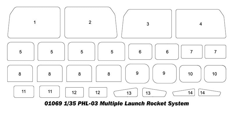 Trumpeter 01069 PHL-03 Multiple Launch Rocket System 1/35 – imagen 14
