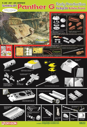 Dragon 6622 Sd.Kfz.171 Panther G Première production Pz.Rgt.26 Front italien 1/35