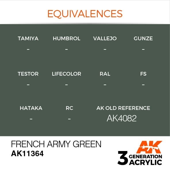 AK Interactive AK11364 French Army Green 17ml – immagine 3