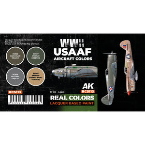 AK Interactive RCS113 WWII USAAF Aircraft Colors 4x17ml – immagine 2