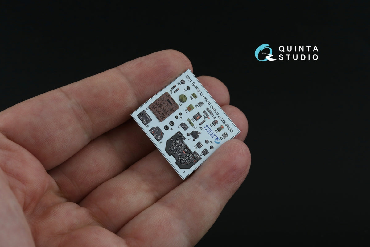 Quinta Studio QD48500 P-51B late/P-51C Late 3D-Printed coloured Interior on decal paper (Eduard) 1/48 – immagine 7
