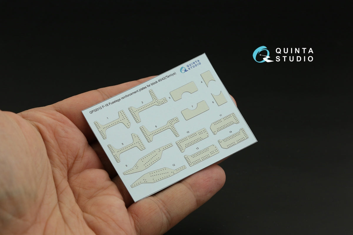 Quinta Studio QP32012 F-16 block 40/42 reinforcement plates (Tamiya) 1/32 – immagine 2