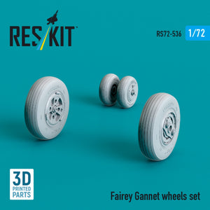 RESKIT RS72-0536 Fairey Gannet wheels set (3D Printed) 1/72 – immagine 2