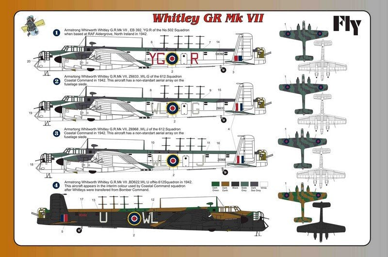 Fly 72007 Armstrong Whitworth Whitley Mk.VII 1/72 – immagine 3