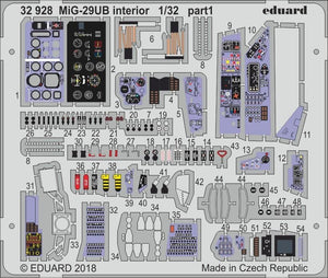 Eduard 32928 MiG-29UB interior TRUMPETER 1/32 – imagen 2
