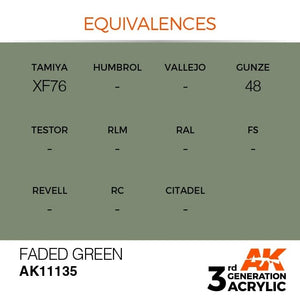 AK Interactive AK11135 FADED GREEN – STANDARD 17ml – imagen 3