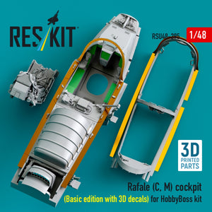 RESKIT RSU48-0295 Rafale (C, M) cockpit (Basic edition with 3D decals) for HobbyBoss kit (3D printed) 1/48 – zdjęcie 4
