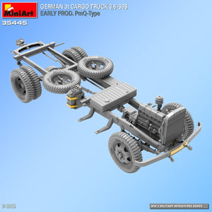 Miniart 35445 GERMAN 3t CARGO TRUCK 3,6-36S EARLY PROD. PmQ-Type 1/35 – immagine 13
