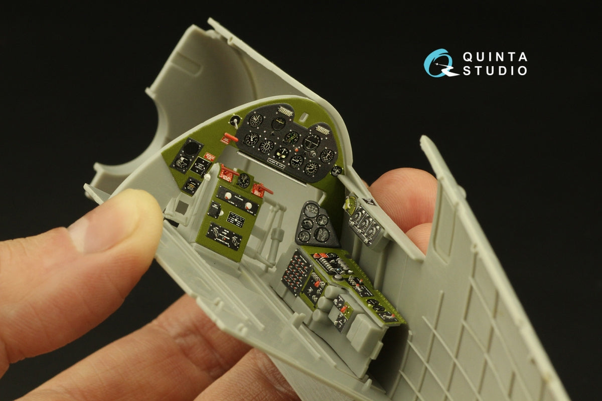 Quinta Studio QD32133 F6F-3 Hellcat 3D-Printed &amp;amp; coloured Interior on decal paper (Trumpeter) 1/32 – imagen 9