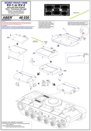 Aber 48030 Czołg KW 1 lub KW 2 wczesne- część 2- zasobniki na narzędzia późne Tamiya 1/48 – imagen 5